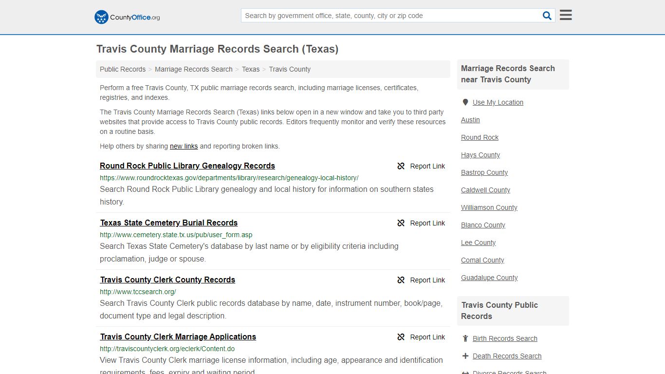Marriage Records Search - Travis County, TX (Marriage ...